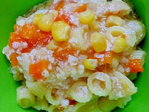 幼児食：豆腐入りケチャップ風味マカロニ